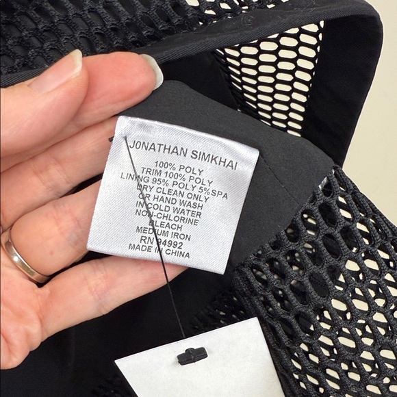 Jonathan Simkhai Black and Gray A-Line mesh Skirt 4 euc - Picture 4 of 10